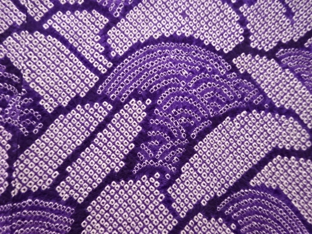  未使用品　きぬたや謹製　本総絞り　青海波模様　絵羽織